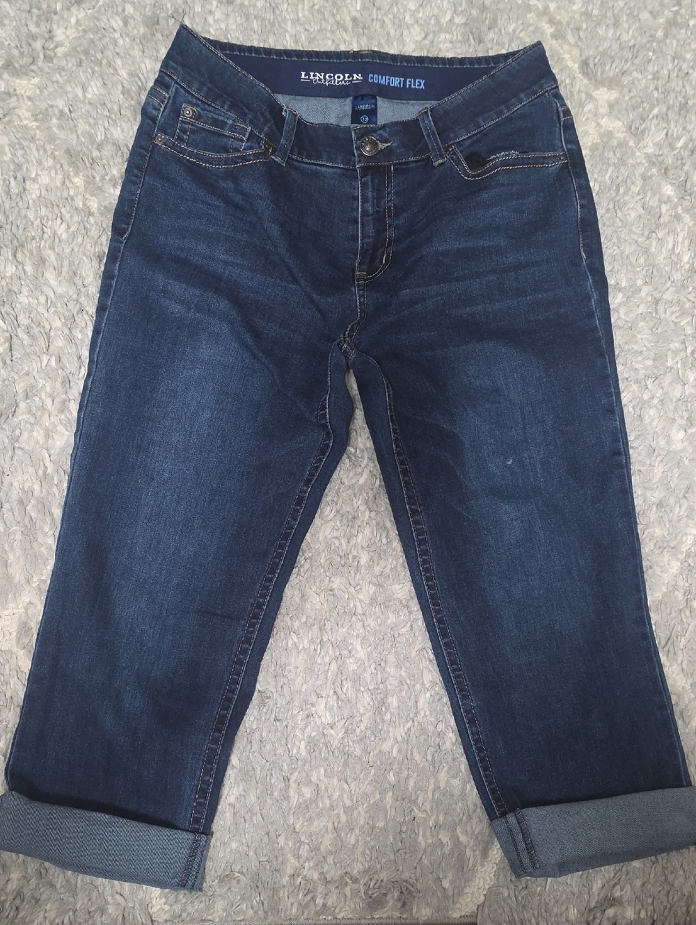 Comfort Flex Women's  Dark Blue Jeans 3/4 Length